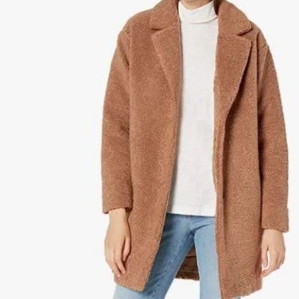 Daily Ritual Oversized‎ Teddy Brown Coat - Picture 2 of 8